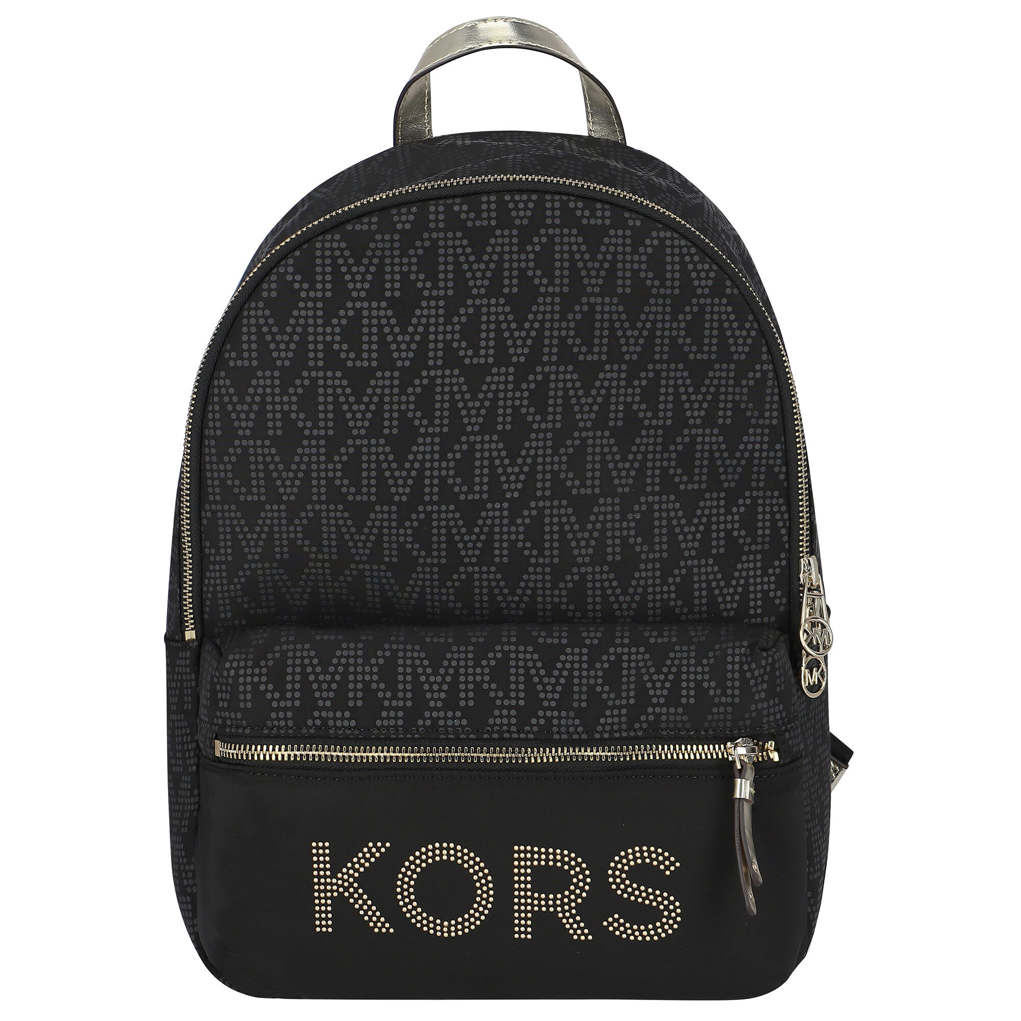 MICHAEL KORS Girls Black Gold Logo Backpack Junior Couture Kuwait