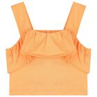 Girls Orange & Ivory Fruit Shorts Set, 1, hi-res