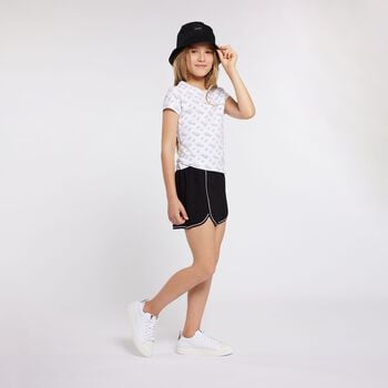 Girls White Logo T-Shirt