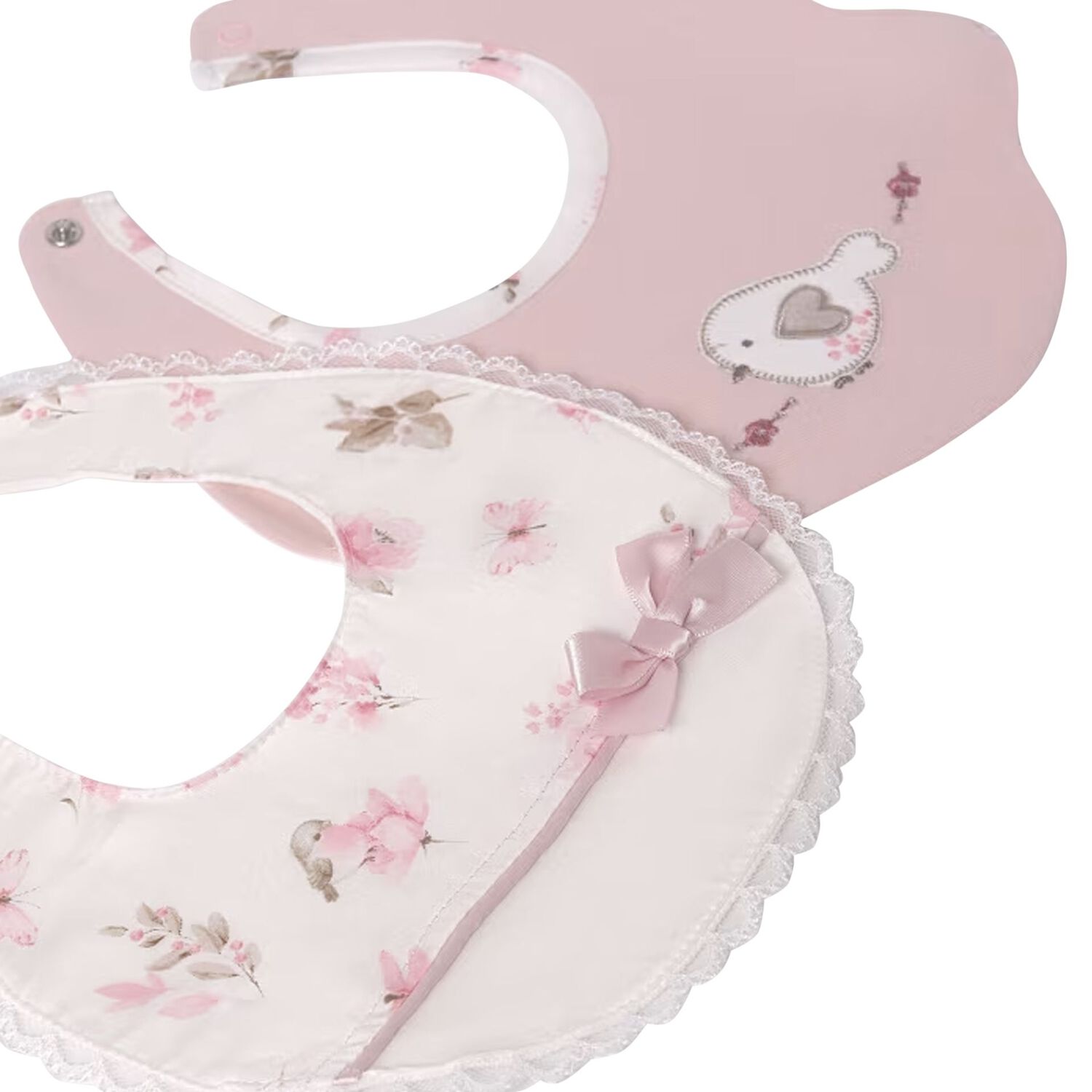 Baby Girls Ivory & Gold Bibs ( 2-Pack ), 1, hi-res image number null