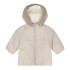 Baby Boys Beige & Ivory Reversible Coat, 1, hi-res