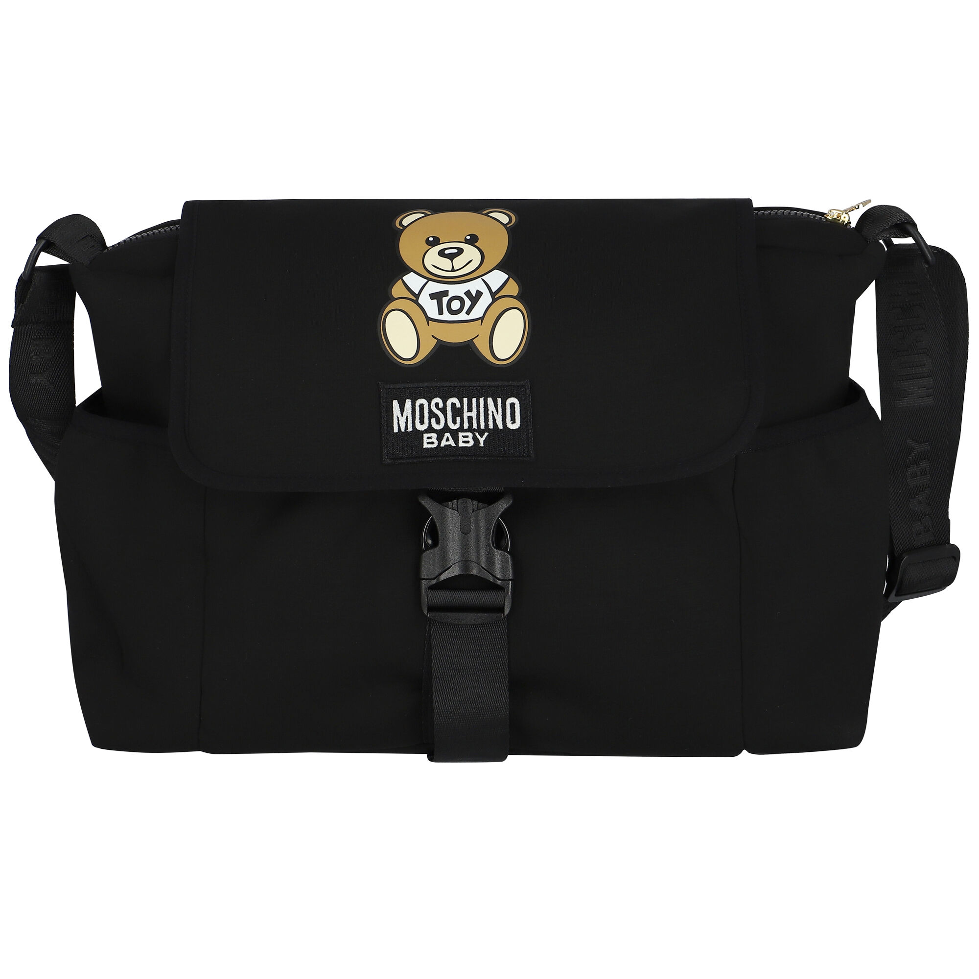 Moschino Black Teddy Bear Logo Baby Changing Bag Junior Couture USA