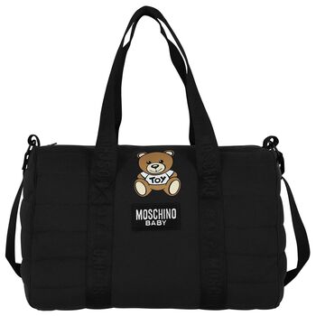 Black Teddy Bear Logo Baby Changing Bag