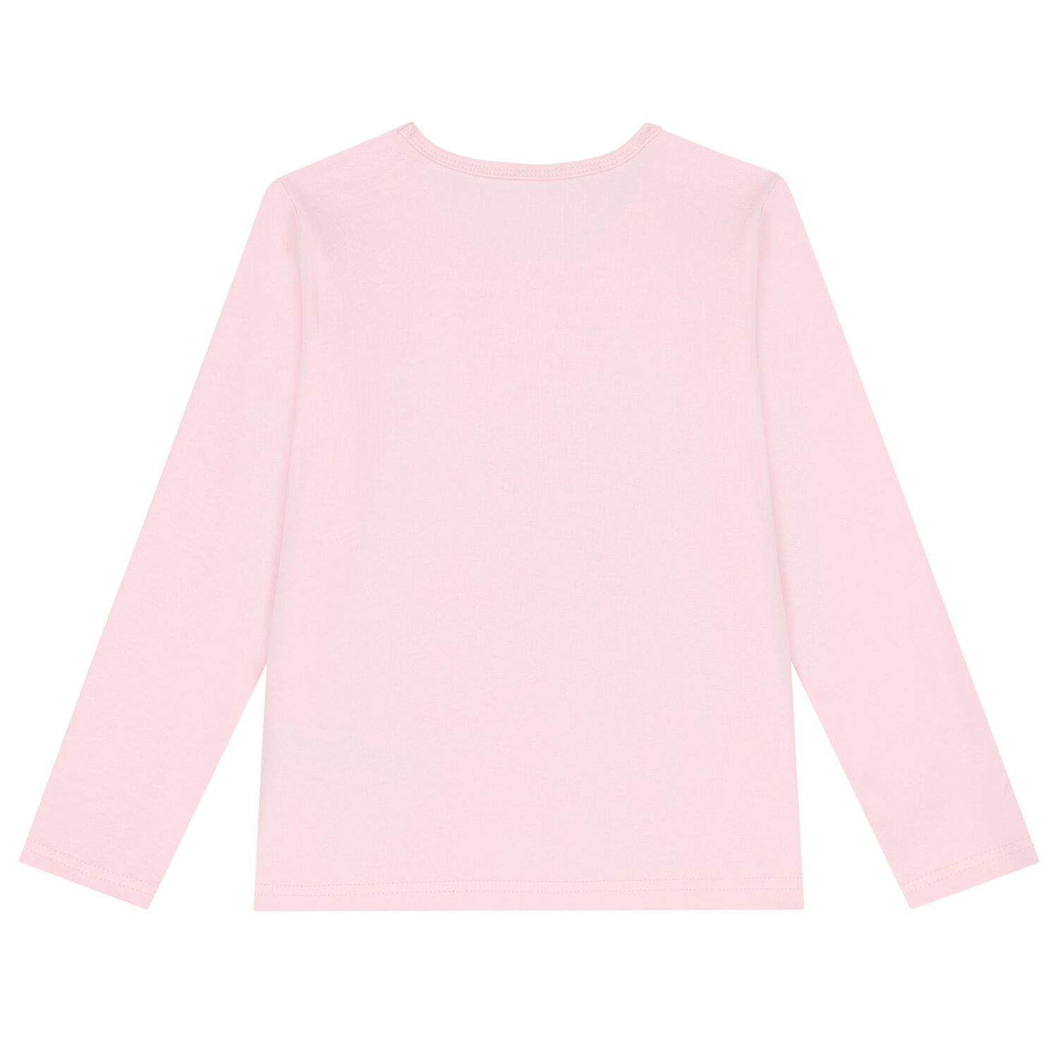 Girls Pink Teddy Bear Logo Long Sleeve Top, 1, hi-res image number null