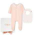 Baby Girls Pink & White Logo Babygrow Gift Set, 1, hi-res