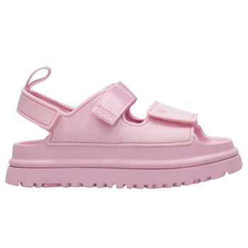 Girls Pink Chunky Logo Sandals 
