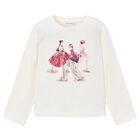 Girls Ivory Long Sleeve Top, 1, hi-res