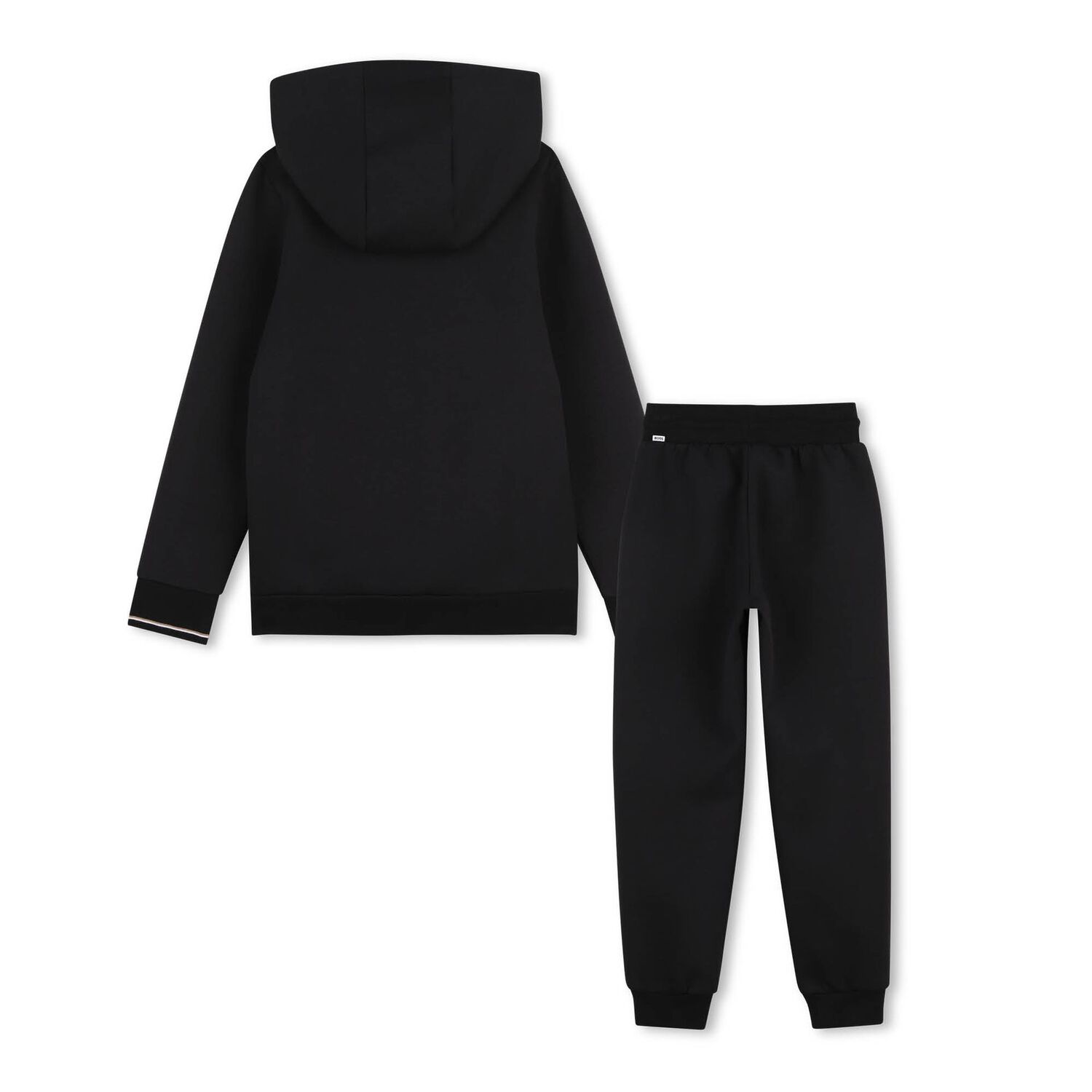 Boys Mini Me Black Logo Tracksuit, 1, hi-res