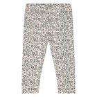 Baby Girls Ivory & Black Heart Leggings, 1, hi-res