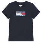 Boys Navy Blue Logo T-Shirt, 1, hi-res