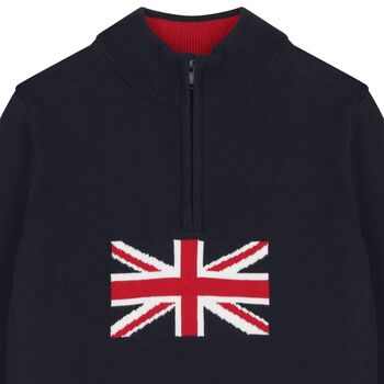 Boys Navy Blue Knitted Sweatshirt