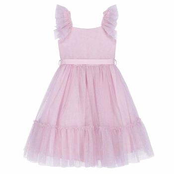 Girls Pink Embellished Dress