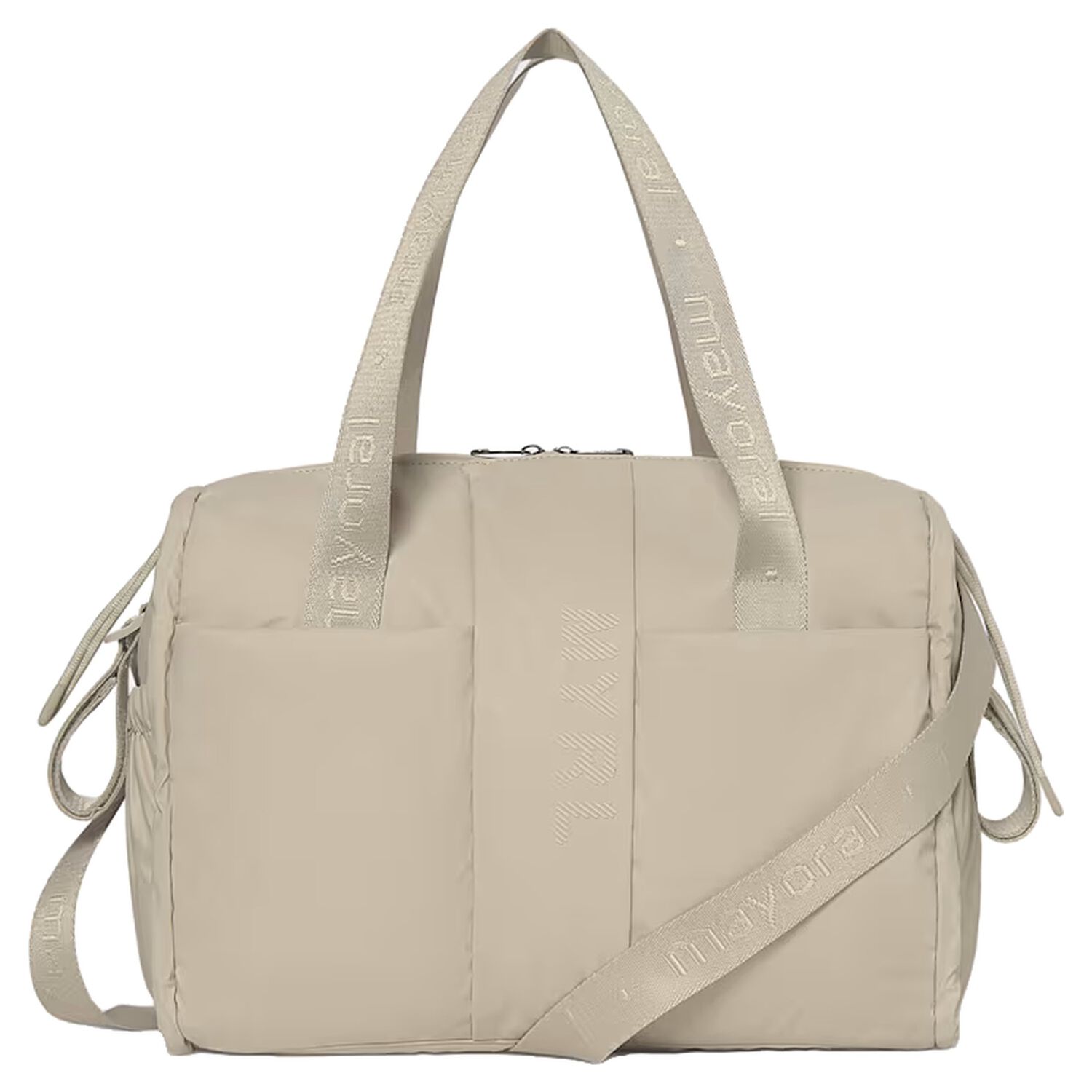 Beige Logo Padded Baby Changing Bag ( 30cm ), 1, hi-res