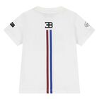 Younger Boys White Logo T-Shirt, 1, hi-res
