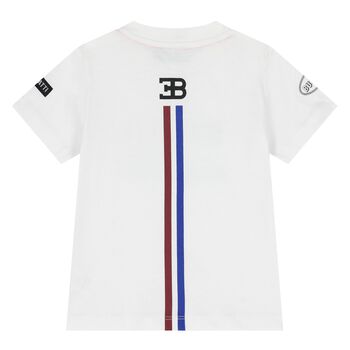 Younger Boys White Logo T-Shirt