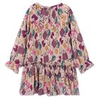 Girls Pink Chiffon Pleated Dress, 1, hi-res