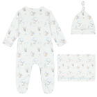 Baby Girls White Rabbit & Lavender Babygrow Set, 1, hi-res