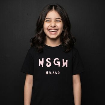 Girls Black Logo T-Shirt