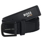 Boys Black Logo Belt, 1, hi-res