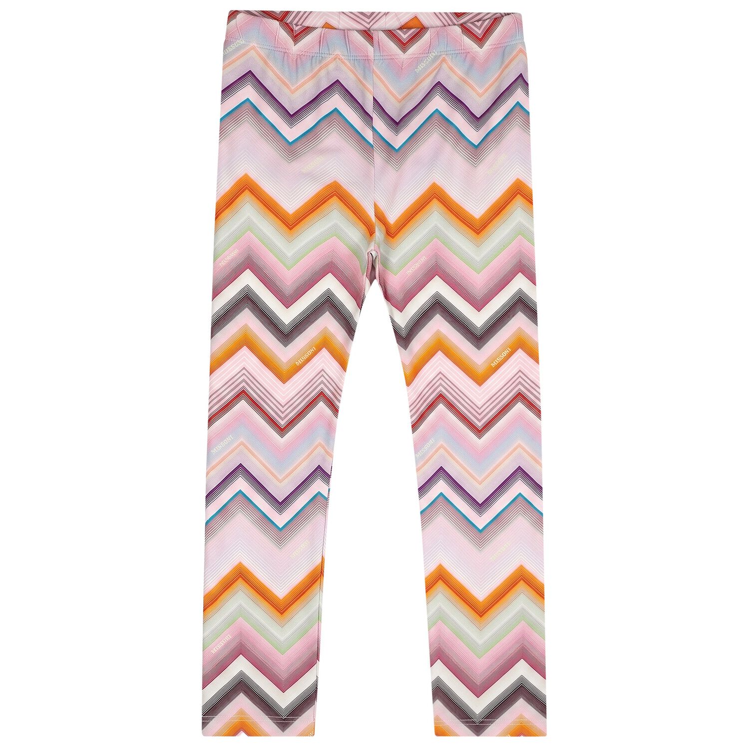 Girls Pink Zig Zag Leggings, 1, hi-res