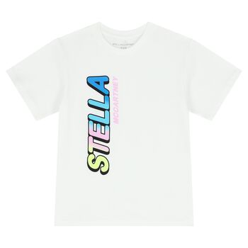 Girls White Logo T-Shirt