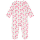 Baby Girls Ivory & Pink Babygrow, 1, hi-res