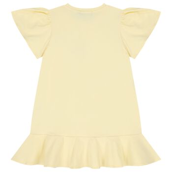 Girls Yellow Bag Logo Dress