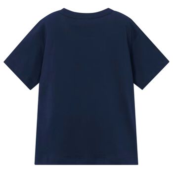 Boys Navy Blue Logo T-Shirt