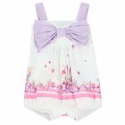 Baby White, Pink & Lilac Romper, 1, hi-res