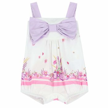Baby White, Pink & Lilac Romper
