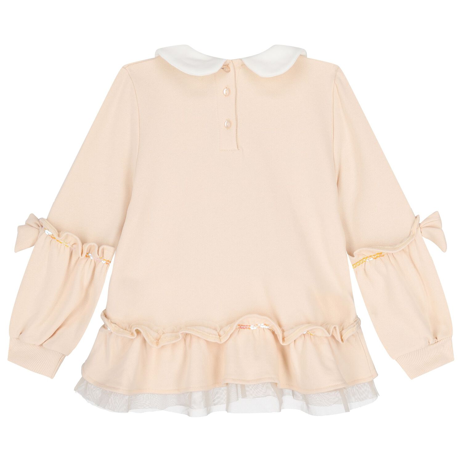 طقم ليجينز بنات بطبعه قلعه باللون البيج , 1, hi-res