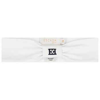 Baby Girls White Logo Headband