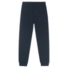 Boys Navy Blue Joggers, 1, hi-res