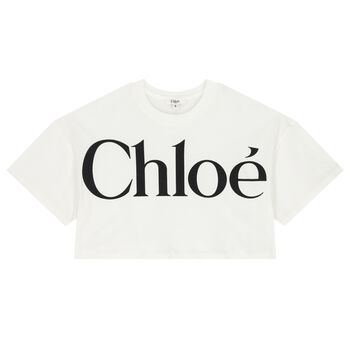 Girls Mini Me White logo T-Shirt