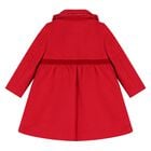 معطف أحمر مكشكش للبنات الصغار, 1, hi-res