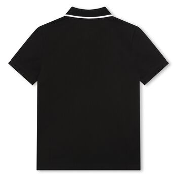 Boys Black Logo Polo Shirt