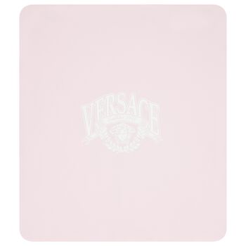 Baby Girls Pink & White Medusa Logo Blanket