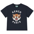 Navy Blue Tiger Logo T-Shirt, 3, hi-res