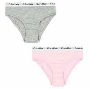 Girls Pink & Grey Bikini Brief (2 Pack)