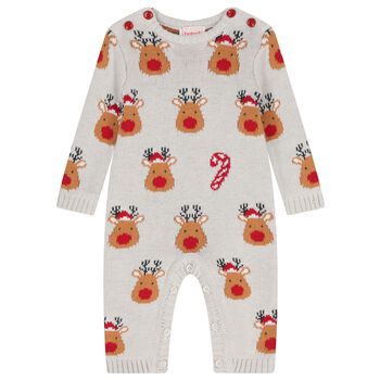 Grey Festive Baby Romper
