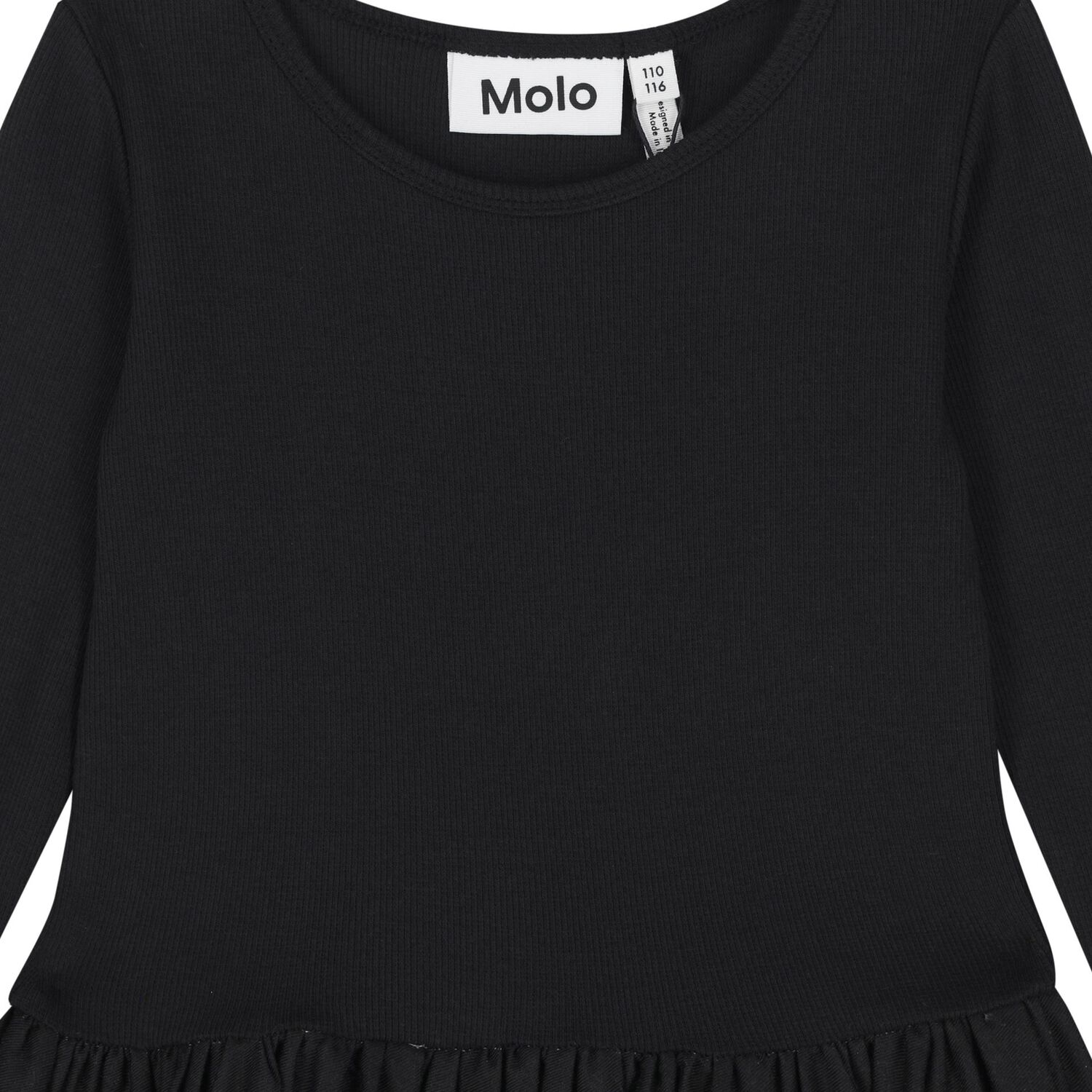 Girls Black Christmas Bauble Dress, 3, hi-res