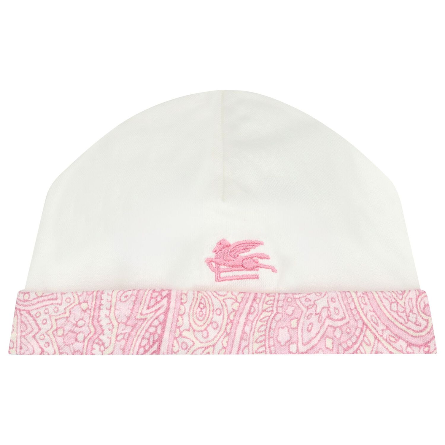 طقم هدايا ملابس اطفال بنقشة بيزلي باللونين الابيض و الوردي للبنات , 2, hi-res