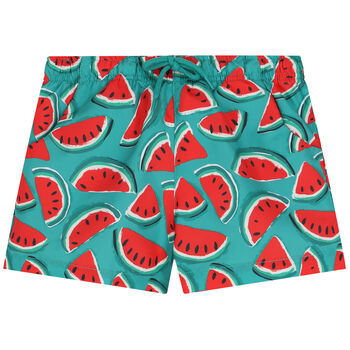 Boys Green Watermelon Swim Shorts