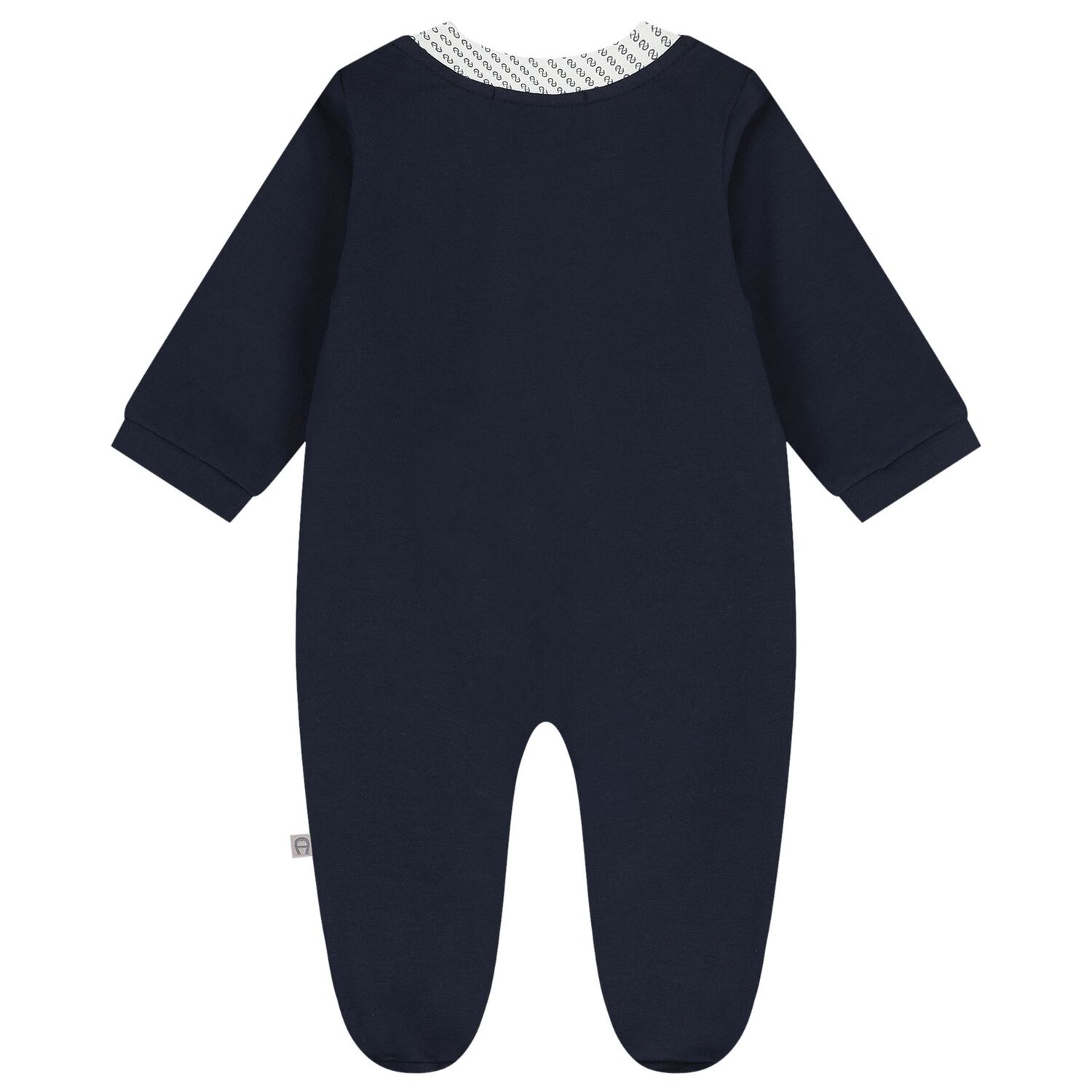 Baby Boys Navy Blue Logo Babygrow, 3, hi-res