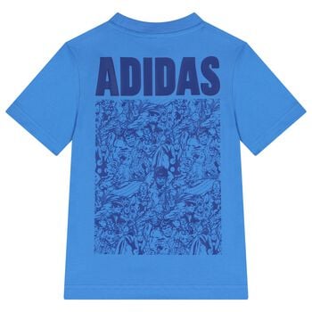 Boys Blue Logo Marvel T-Shirt