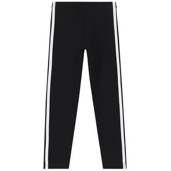 Moschino Girls Black Logo Leggings | Junior Couture USA