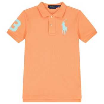 Boys Orange Logo Polo Shirt