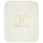 Baby Girls Ivory & Gold Logo Blanket, 1, hi-res