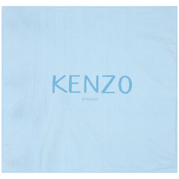 Baby Boys Blue Logo Knitted Blanket