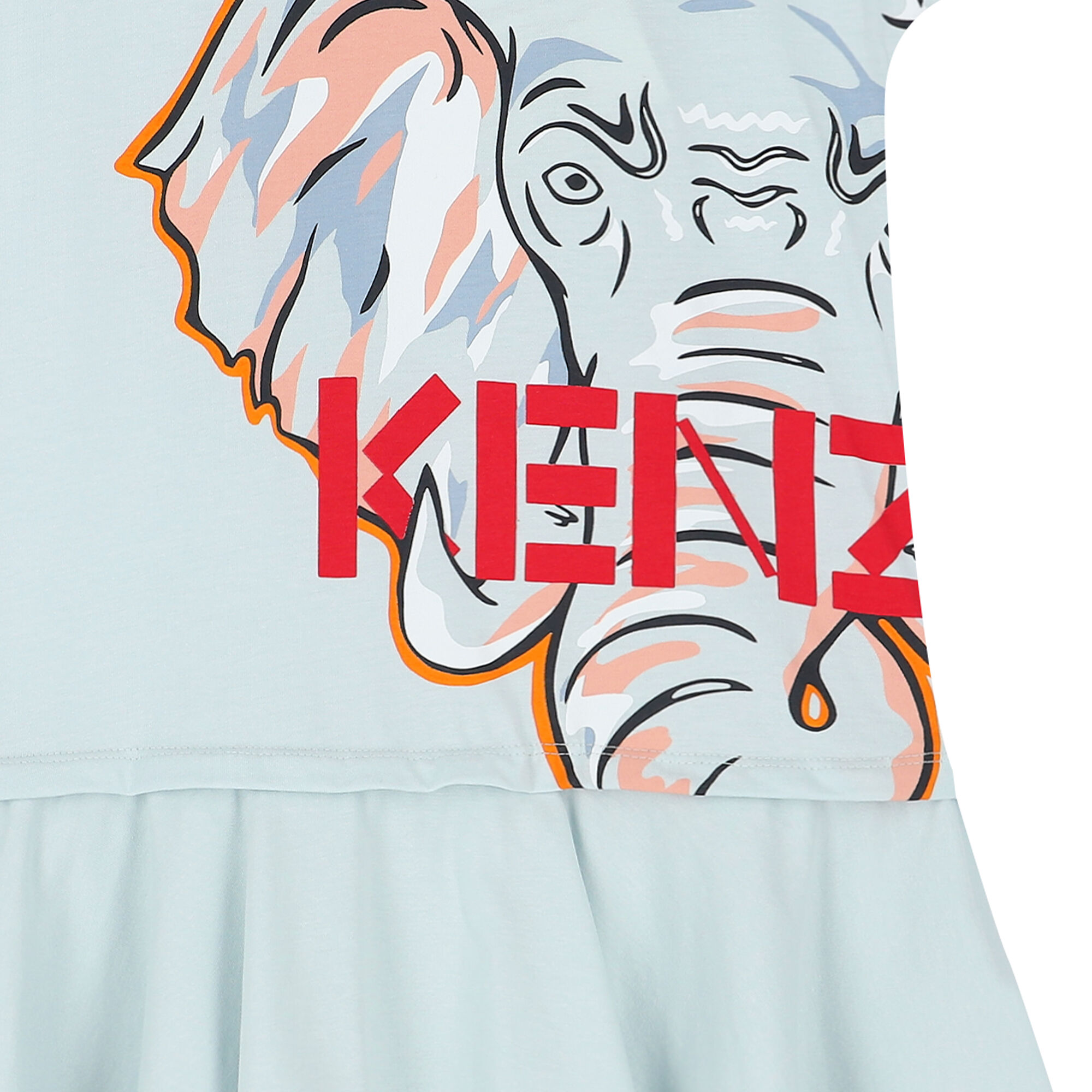 KENZO KIDS Girls Pale Blue Logo Dress Junior Couture USA